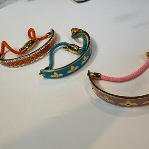 Halcyon Days Enamel Cord Bracelet – Turquoise, Purple or Orange | New | Adjustab